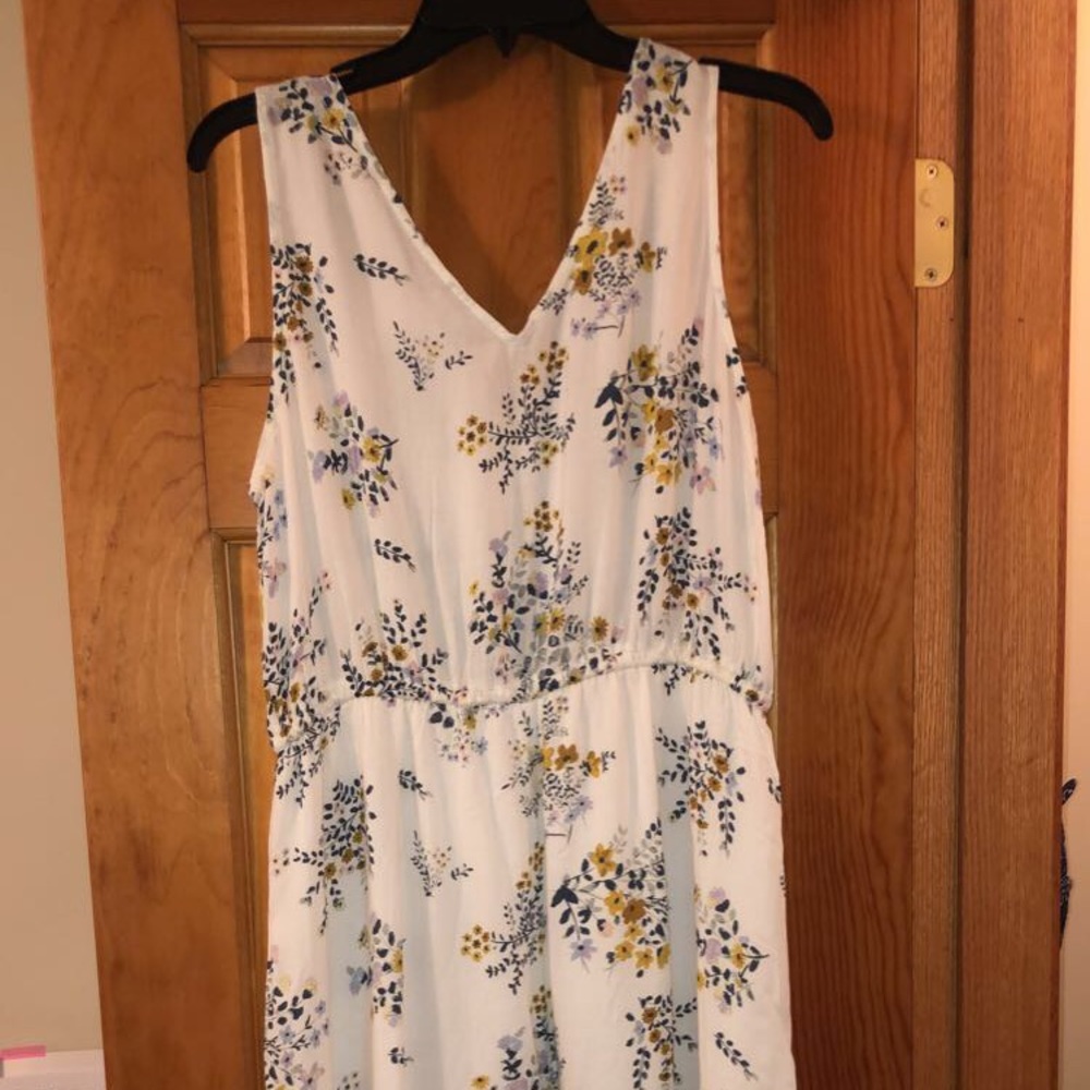 Lucky Brand White Floral Maxi Dress